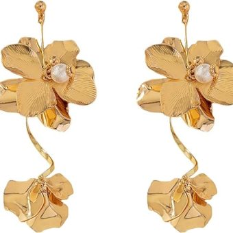 Gold Flower Earrings