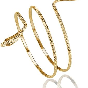 Gold Snake Bracelet Arm Cuff Jewelry Gold Arm Band Upper Arm Cuff Gold Arm Bands for women Arm Cuff Bangle for Women Gold Wrist Cuff Gold Evening...