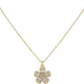 Kate Spade New York Women's Fleurette Pendant Clear/Gold One Size