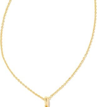 Kendra Scott 14k Gold-Plated Brass Letter A-Z Disc Reversible Pendant Necklace, Fashion Jewelry for Women