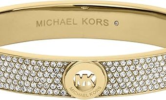 Michael Kors Gold-Tone Pavé Fulton Hinge Bracelet