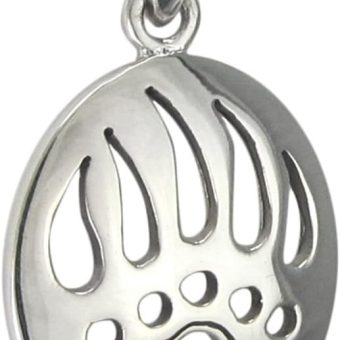 Moonlight Mysteries Sterling Silver Bear Claw Paw Symbol Pendant