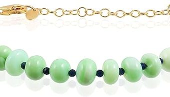 Multi Dyed Opal Beads Bracelet for Women Natural Gemstone Handmade 925 Sterling Silver Chain Jewelry for Her - 22 CM