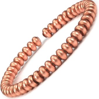 Non Magnetic Pure Copper Bracelet Copper Beads Design Bracelets Red Copper Handmade Bangle Women Fashion Jewelry