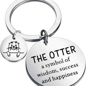 Otter Lovers Gift Otter Spirit Animal Gift Sea Otter Keeper Gift Otter A Symbol Of Wisdom Success Happiness Keychain