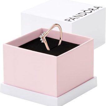 Pandora Tiara Wishbone Ring - Ring for Women - With Clear Cubic Zirconia - Jewelry for Women with Gift Box