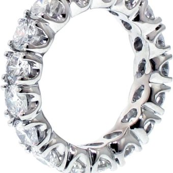 Platinum Brilliant Cut Diamond Eternity Ring in Split Prong Setting (3.05-4.00 CT TDW)