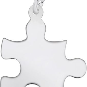 Rembrandt Charms Puzzle Piece Charm Pendant Available in Gold or Sterling Silver