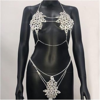 Sexy Bra Set Jewelryare Lovely Gifts Yourself Or YourloveLingerie Crystal Underwear Body Chain Bikini Jewelry for Women Sexy Harness Fashion (Color...