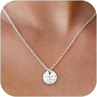 Small Cross Necklace for Women Dainty 14K Gold Silver Plated Cross Pendant Necklace Everyday Simple Cross Charm Choker Minimalist Religious Jewelry...