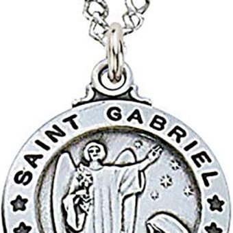 St Gabriel Prayer Card With Medal Pendant Charm Patron Saint Catholic Christian