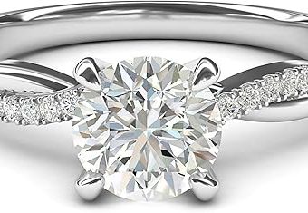 Sterling Silver 4-Prong Petite Twisted Vine Simulated 1.0 CT Diamond Or Moissanite Engagement Ring Promise Bridal Ring