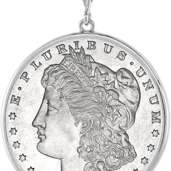 Sterling Silver Dollar Bezel 38 mm Coins Prong Back Round Edge Mexican Olympic One Dollar Coin NOT Included