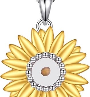 Sunflower Necklace Mustard Seed Necklace 925 Sterling Silver Sunflower Necklace Jewelry for Women