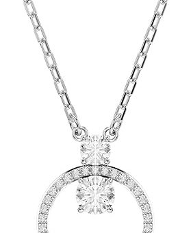 SWAROVSKI Constella Pendant, Pavé, Round Cut, Clear, Rhodium Finished