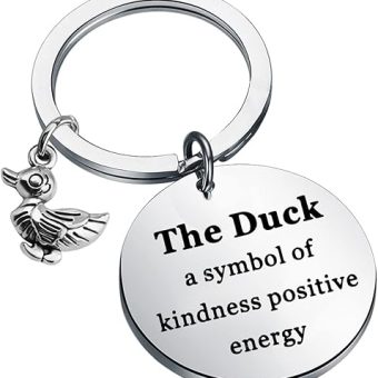 TGBJE Duck Inspirational Gift For Friend The Duck A Symbol Of Kindness Postive Energy Keychain Duck Lover Gift Duck Jewelry