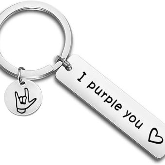 TGBJE I purple you keychain i love you keychain gift for boyfriend valentines day gift