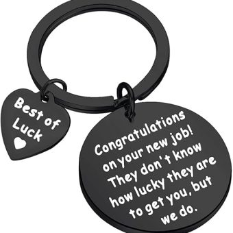 TGBJE New Job Gift Congratulations On Your New Job Keychain Best Of Luck Key Rings Coworker Leaving Gift…