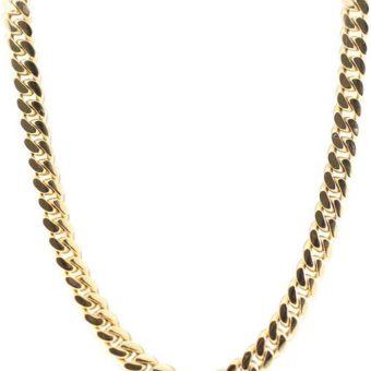 TGDJ 14K Yellow Gold 8.3mm Miami Cuban Chain Necklace for Women Men | 14K Solid Gold with Box Tongue Clasp | Jewelry Gift Box | Mens Jewelry |...