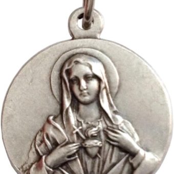 THE SACRED HEART OF MARY (IMMACULATE HEART OF MARY) - THE PATRON SAINTS MEDALS - 100% MADE IN ITALY (ROUND SHAPE)