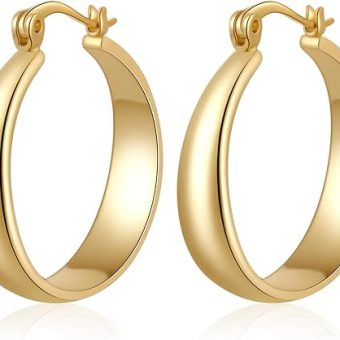 ToHeart 14k chunky Gold Plated Hoop Earrings