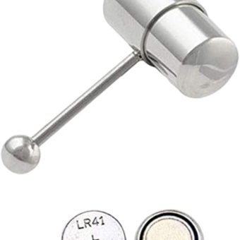 Tongue Bar Stainless Steel Vibration Tongue Ring Piercing Jewelry Barbell Ornament Silver Tongue Stud