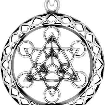 WithLoveSilver 925 Sterling Silver Metatron Cube Sacred Geometry Talisman Pendant