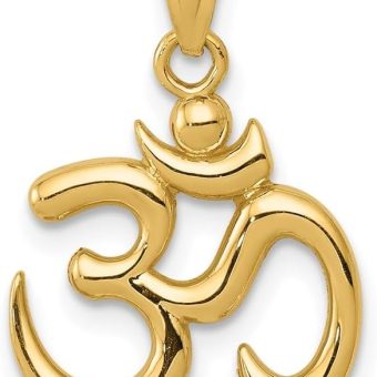 10k Yellow Gold Polished Om Symbol Pendant