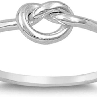 CHOOSE YOUR COLOR Sterling Silver Knot Ring