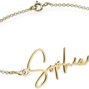 PicturesOnGold.com Custom Name Anklets for Women in Sterling Silver or 14K Gold Personalized Ankle Bracelet Jewelry With Any Name or Word