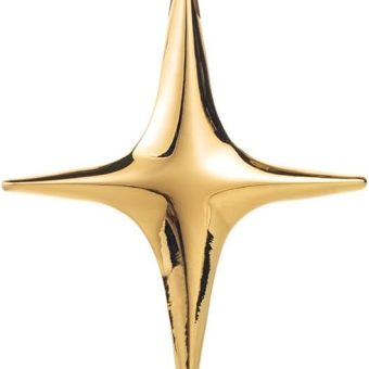 Gold Star Brooch Pin for Women Men Polished Stainless Steel Fashion Simple Brooches Lapel Pins Unique Hat Bag Dress Accessories Christmas Festival Holiday Birthday Party Jewelry Unisex Gift