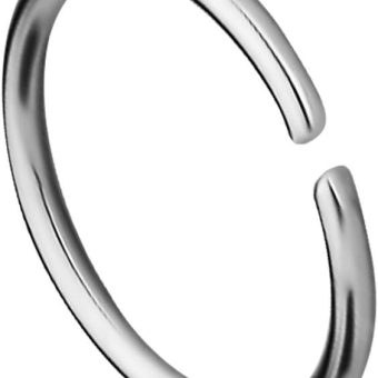 Forbidden Body Jewelry 18G -20G Surgical Steel Seamless Nose Ring or Cartilage Hoop with Comfort Round Ends (Sold Individually)