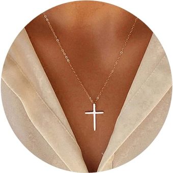 Small Cross Pendant Necklace for Women Simple Cross Necklaces Mothers Day Birthday Gifts for Women