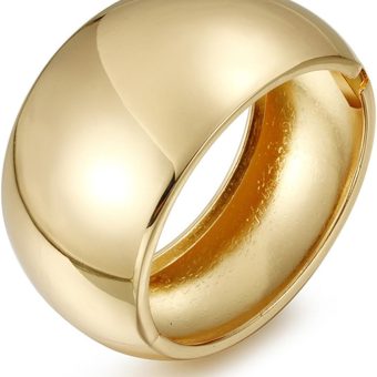 YBMYCM Chunky Gold Bangle Bracelets for Women Trendy Wide Chunky Cuff Bracelets Wrap Bracelet