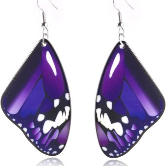 Cute Butterfly Drop Earrings Colorful Acrylic Resin Animal Sweet Butterfly Earrings Insect Wing Dangle Earring for Women Bohemia Party Ethnic Jewelry