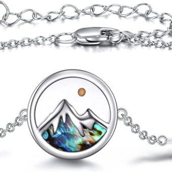 AOBOCO Mustard Seed Anklet for Women S925 Sterling Silver Adjustable Mountain Cross Anklet Faith Anklets Christian Jewelry Mothers Day Birthday Gifts for Mom