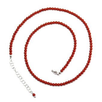 Handmade Tiny Red Coral Choker Necklace, 2mm Bright Red Gemstone Necklace, Beaded Choker