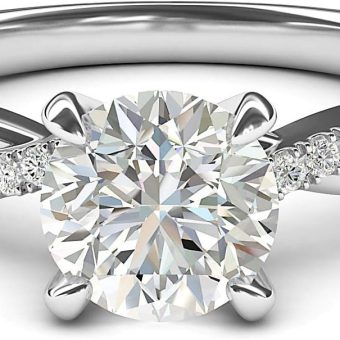 Sterling Silver 4-Prong Petite Twisted Vine Simulated 1.0 CT Diamond Or Moissanite Engagement Ring Promise Bridal Ring