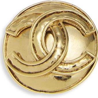 WHAT GOES AROUND COMES AROUND Women's Pre-Loved Chanel Gold CC in Rough Round Pin