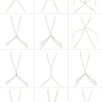 12Pcs Body Chains for Women Beach Bikini Waist Belly Chain Jewelry Necklace Gold tone