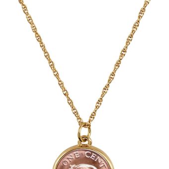 American Coin Treasures Pig Coin Pendant Necklace