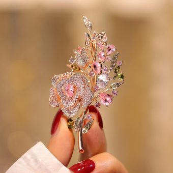 Floral Series Brooch Jewelry For Woman Fashion, Large Costume Broches & Pins Christmas Gift