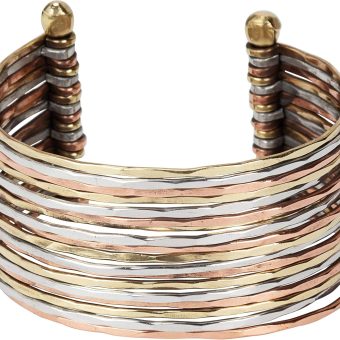 SPUNKYsoul New! Boho Metal Cuff Bangle Bracelets for Women in Silver Gold or Multi Toned Copper l Collection