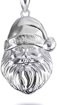 Christmas Santa Claus St Nicholas Pendant 925 Sterling Silver Parent