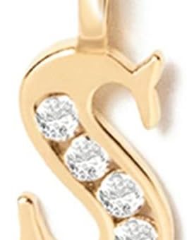 GELIN 14K Gold Initial Charm for Women | Alphabet Letter Pendants, A-Z, All Letters, CZ