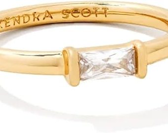 Kendra Scott Juliette Band Ring in White Crystal, Fashion Jewelry for Women