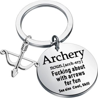 OKEYCH Archery Appreciation Gift Archery Definition Keychain Archer Jewelry Bow Archery Lover Gift