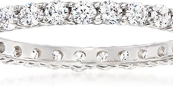 Ross-Simons 0.80 ct. t.w. CZ Eternity Band in Sterling Silver