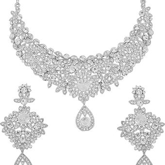 Touchstone Indian Jewelry Sets for Women Bollywood Necklace Earring Wedding high Fashion Victorian Formal Style Jewellery desi Artificial Imitation...